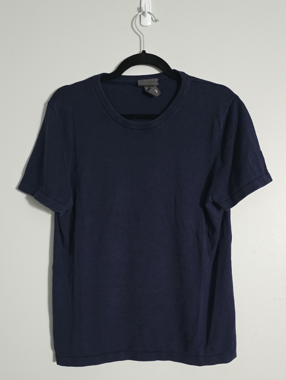 H&M Navy Short-Sleeve Crew Neck Tee